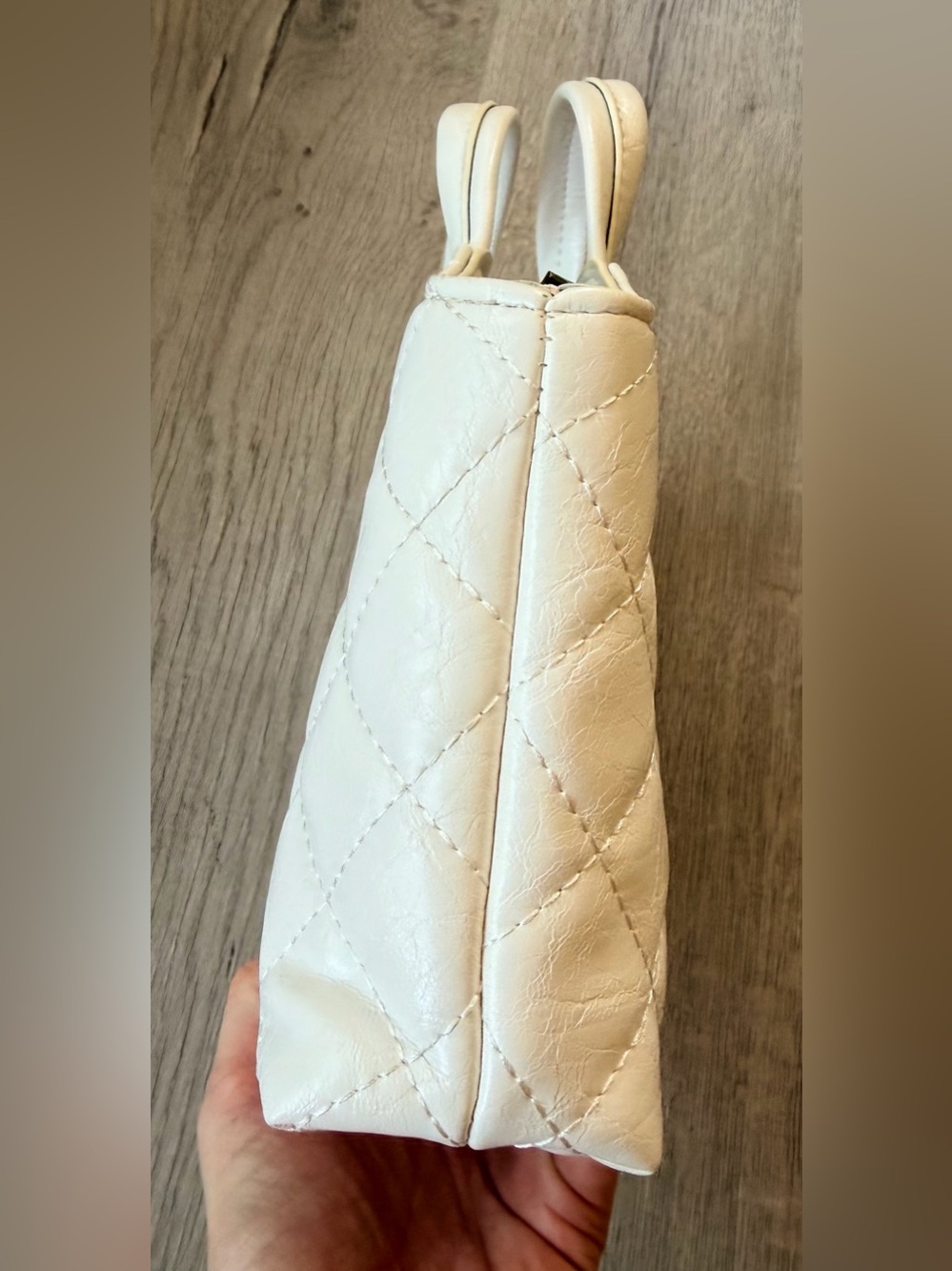 NEW SEALED Source Unknown YSL White PU Leather Niki Medium Tufo Classic Handbag - Picture 8 of 15